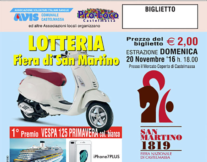 Lotteria 198^ Fiera di San Martino